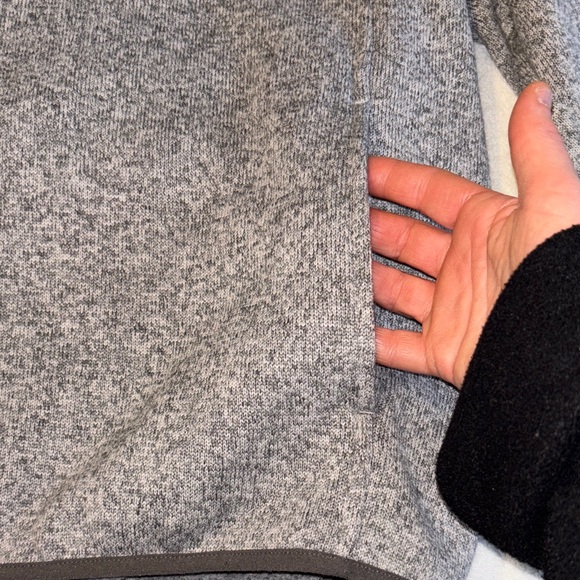 Men's L. L Bean Gray Sweater with Button Collar - Picture 2 of 3